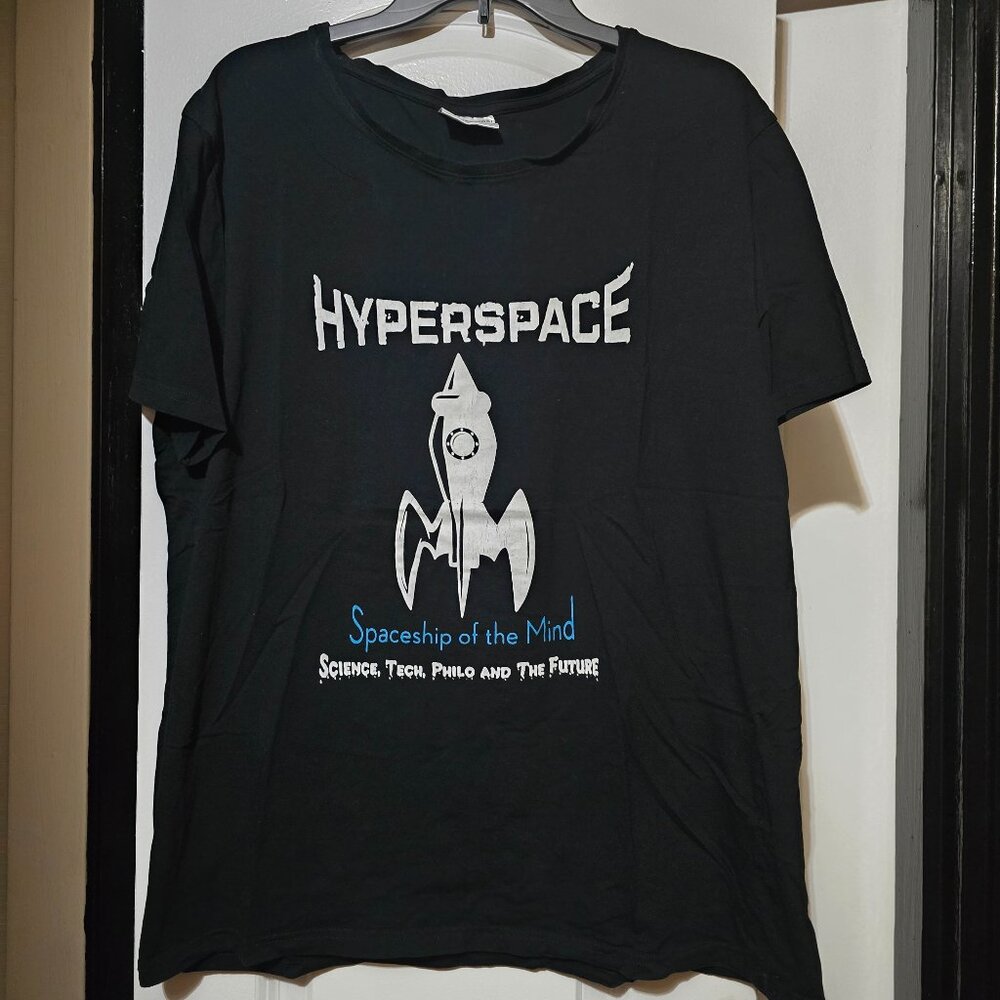 Enrico Mori Unisex Black Graphic Short Sleeve T-Shirt Size XXL